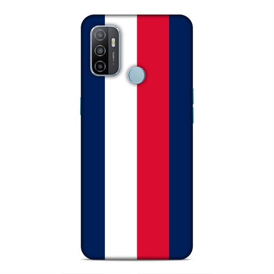 Blue White Red Pattern Hard Back Case For Oppo A33 2020 / A53 2020