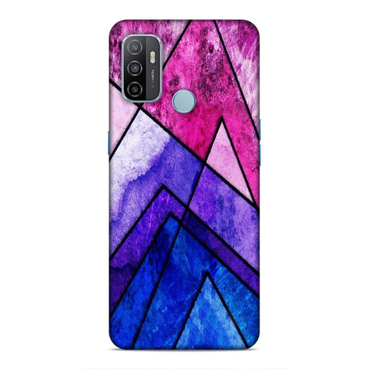 Blue Pink Pattern Hard Back Case For Oppo A33 2020 / A53 2020