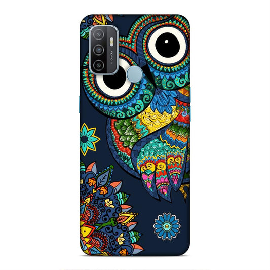 Owl and Mandala Flower Hard Back Case For Oppo A33 2020 / A53 2020