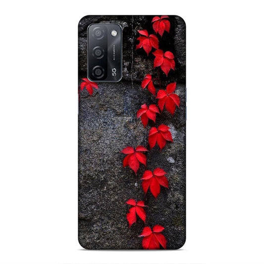 Red Leaf Series Hard Back Case For Oppo A53s 5G / A55 5G / A16