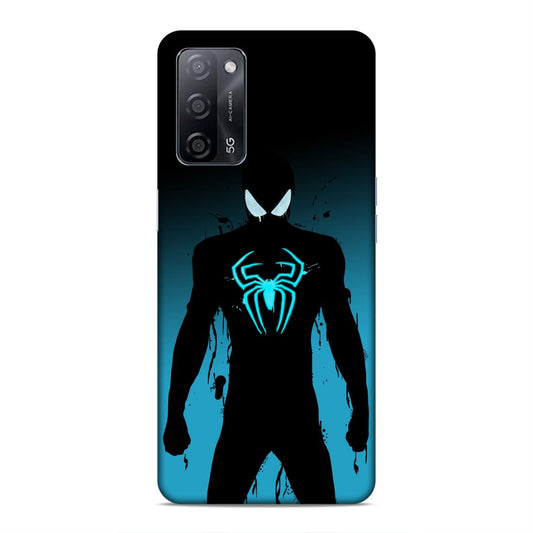 Black Spiderman Hard Back Case For Oppo A53s 5G / A55 5G / A16