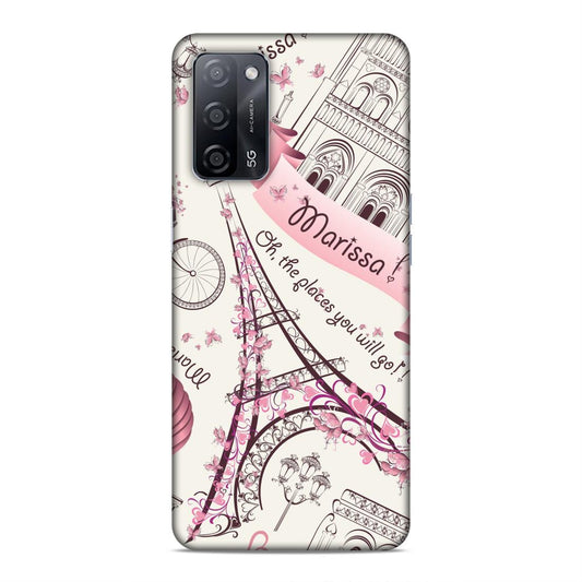 Love Efile Tower Hard Back Case For Oppo A53s 5G / A55 5G / A16