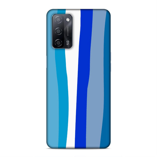 Blue Rainbow Hard Back Case For Oppo A53s 5G / A55 5G / A16