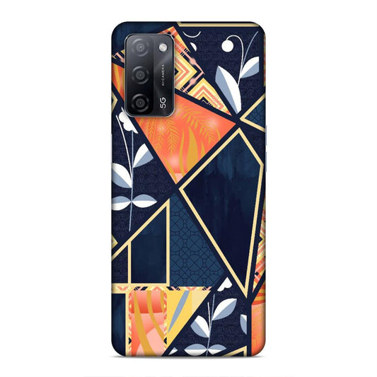 Floral Textile Pattern Hard Back Case For Oppo A53s 5G / A55 5G / A16