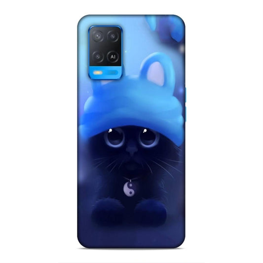 Cute Cat Hard Back Case For Oppo A54 4G