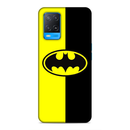 Batman Balck Yellow Hard Back Case For Oppo A54 4G