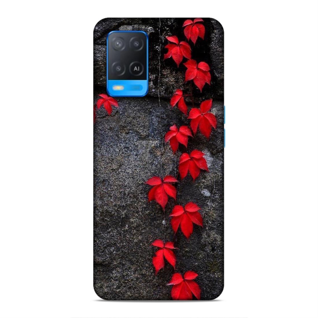 Red Leaf Series Hard Back Case For Oppo A54 4G