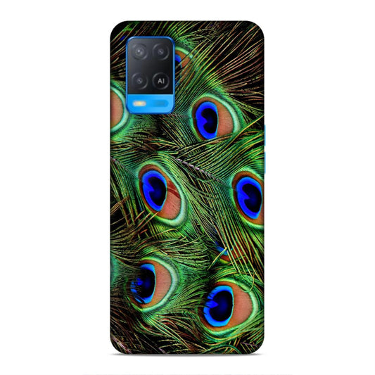Peacock Feather Hard Back Case For Oppo A54 4G