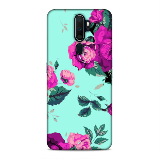 Pink Floral Hard Back Case For Oppo A5 2020 / A9 2020