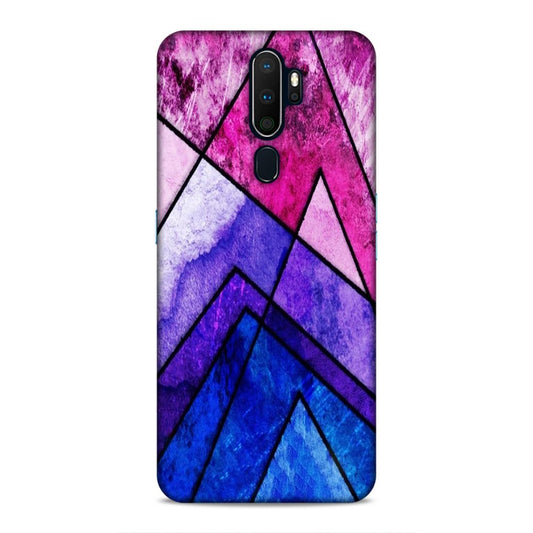 Blue Pink Pattern Hard Back Case For Oppo A5 2020 / A9 2020