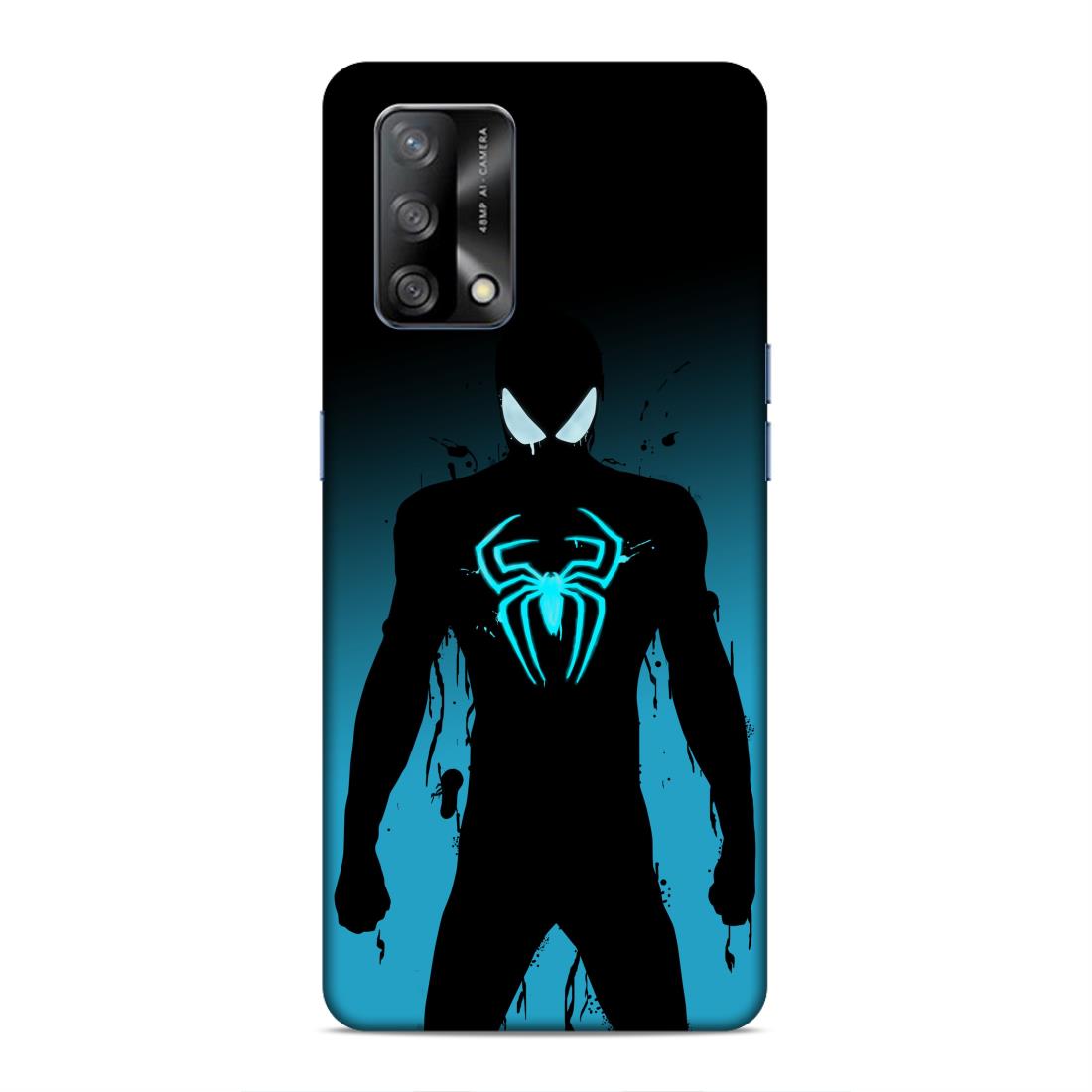 Black Spiderman Hard Back Case For Oppo F19 / F19s