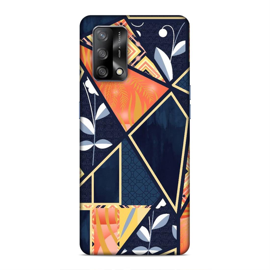 Floral Textile Pattern Hard Back Case For Oppo F19 / F19s