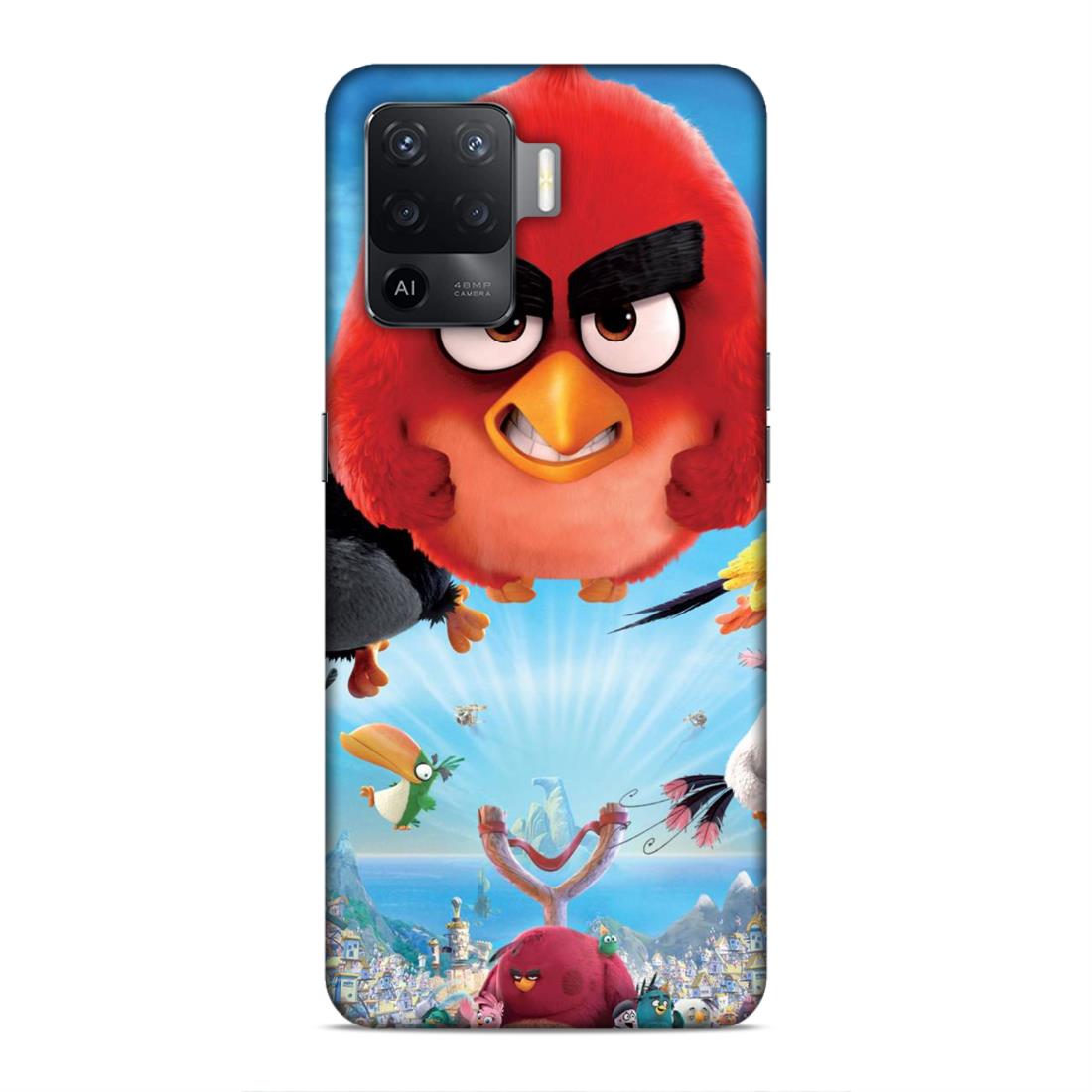 Flying Angry Bird Hard Back Case For Oppo F19 Pro