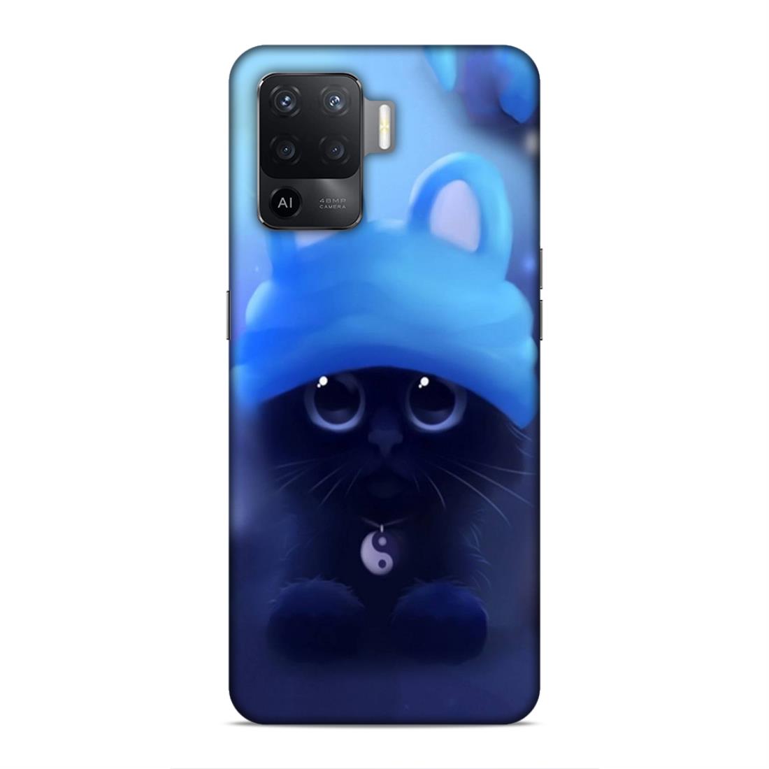 Cute Cat Hard Back Case For Oppo F19 Pro