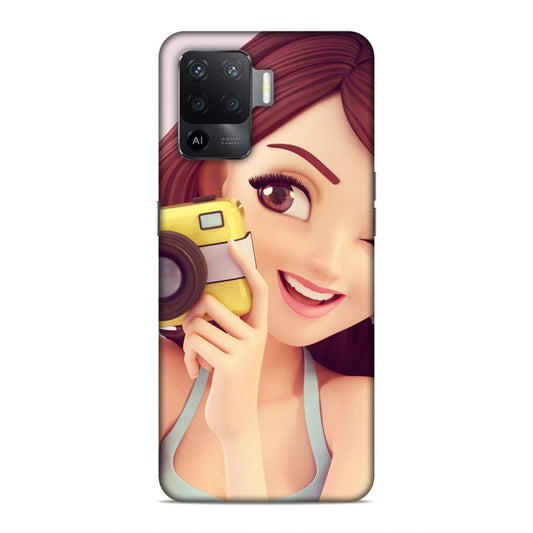 Selfi Click Girl Hard Back Case For Oppo F19 Pro