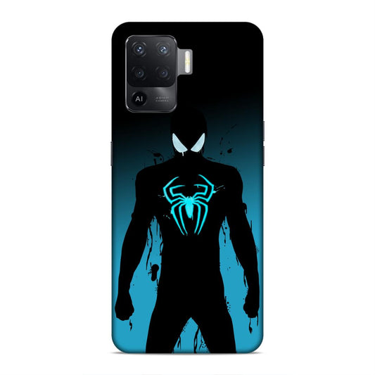 Black Spiderman Hard Back Case For Oppo F19 Pro