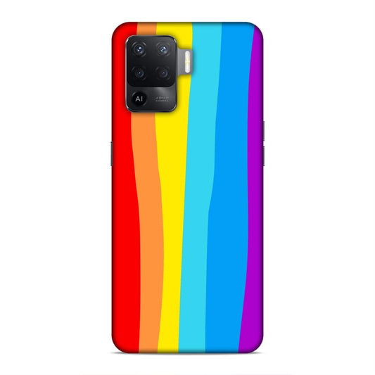 Rainbow Hard Back Case For Oppo F19 Pro