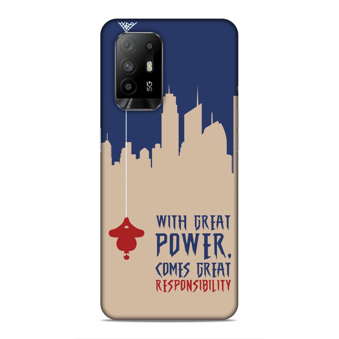 Great Power Comes Great Responsibility Hard Back Case For Oppo F19 Pro Plus