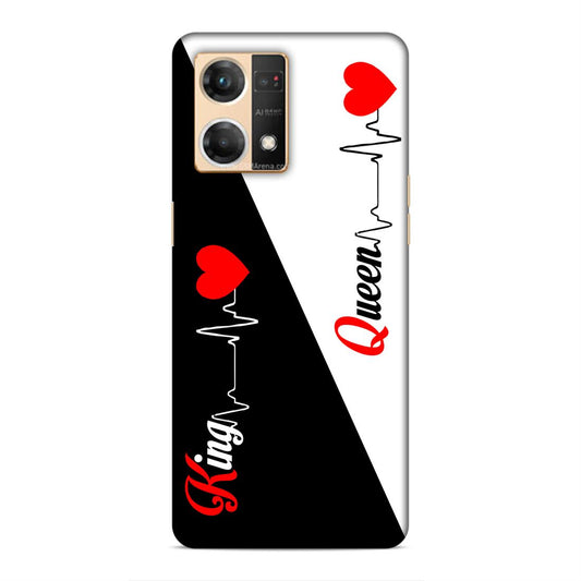 King Queen Love Hard Back Case For Oppo F21 Pro / F21s Pro