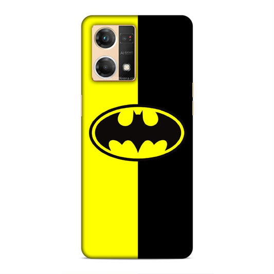 Batman Balck Yellow Hard Back Case For Oppo F21 Pro / F21s Pro