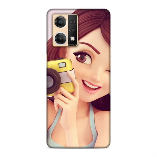 Selfi Click Girl Hard Back Case For Oppo F21 Pro / F21s Pro