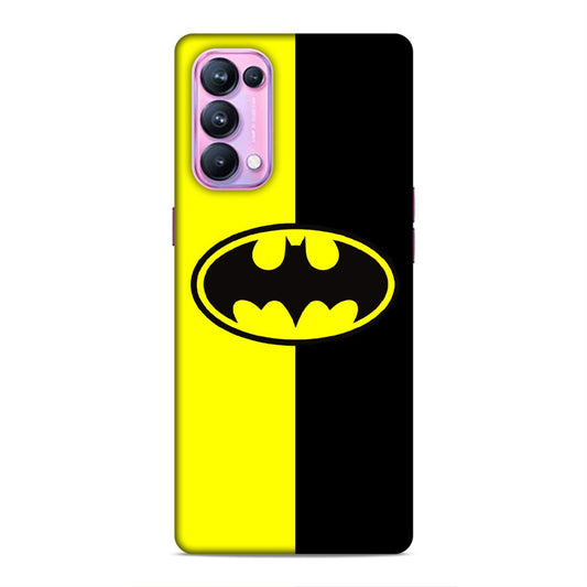 Batman Balck Yellow Hard Back Case For Oppo Reno 5 Pro