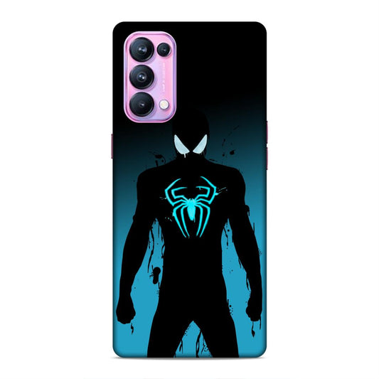 Black Spiderman Hard Back Case For Oppo Reno 5 Pro
