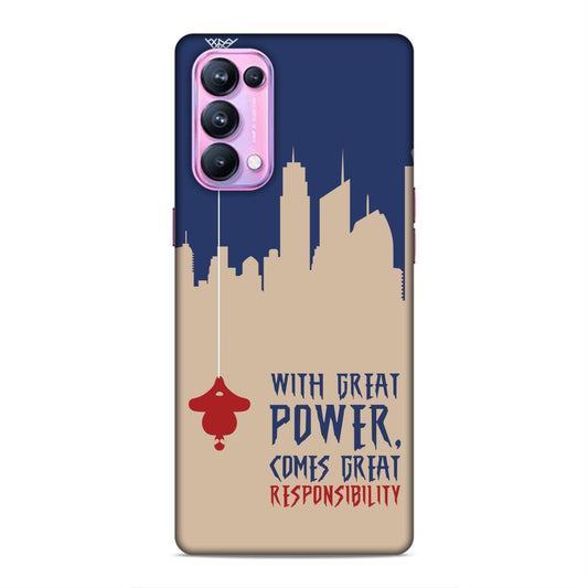 Great Power Comes Great Responsibility Hard Back Case For Oppo Reno 5 Pro