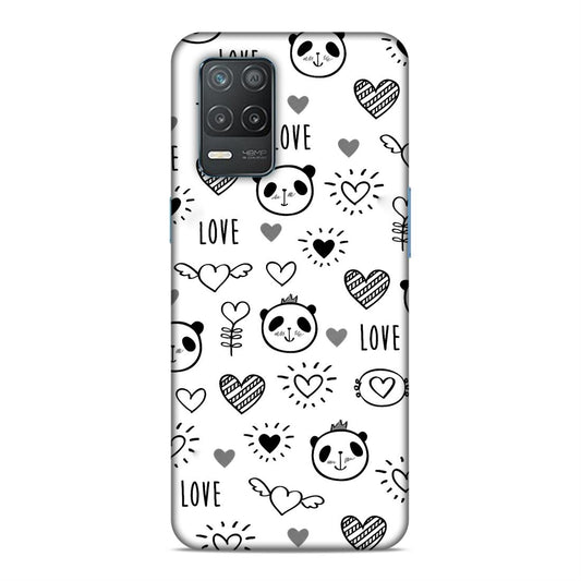 Heart Love and Panda Hard Back Case For Realme 8 5G / 8s 5G / 9 5G / Narzo 30 5G