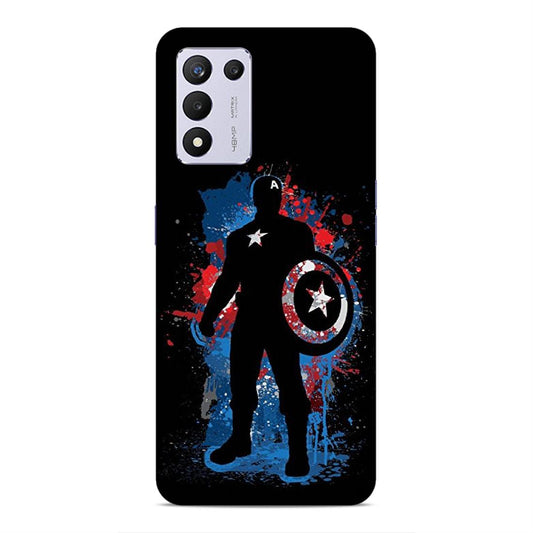 Black Captain America Hard Back Case For Realme 9 5G SE