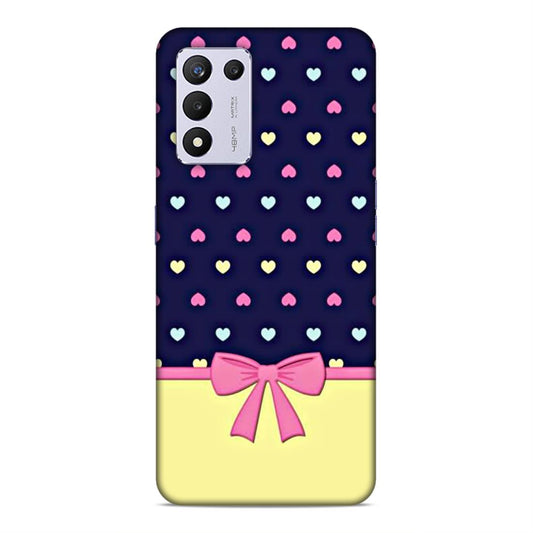 Heart Pattern with Bow Hard Back Case For Realme 9 5G SE