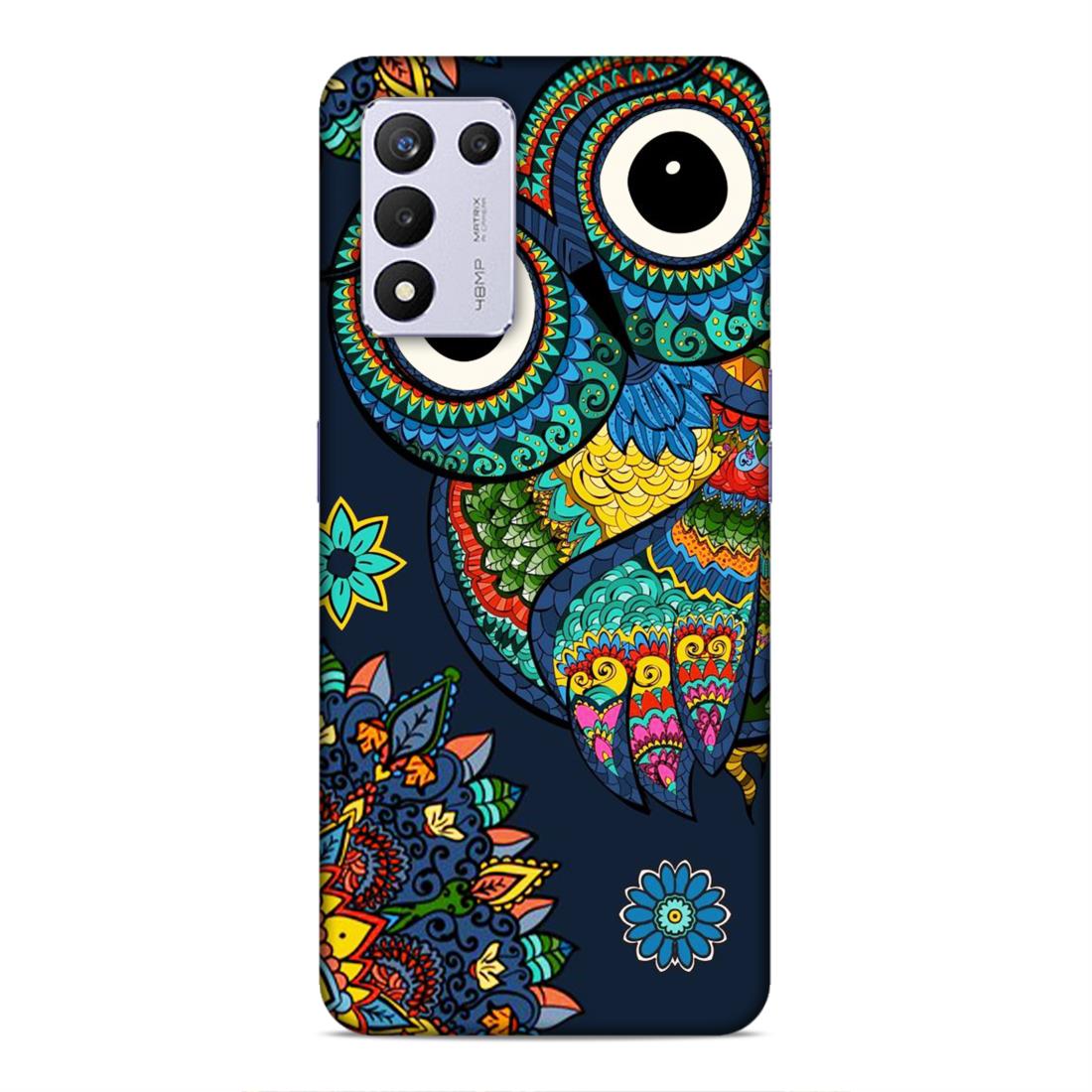 Owl and Mandala Flower Hard Back Case For Realme 9 5G SE