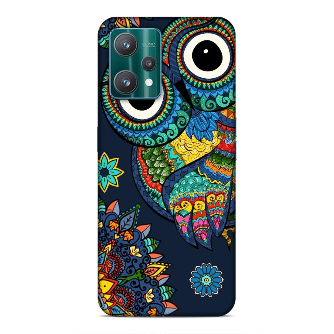 Owl and Mandala Flower Hard Back Case For Realme 9 Pro