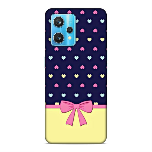 Heart Pattern with Bow Hard Back Case For Realme 9 / 9 Pro Plus