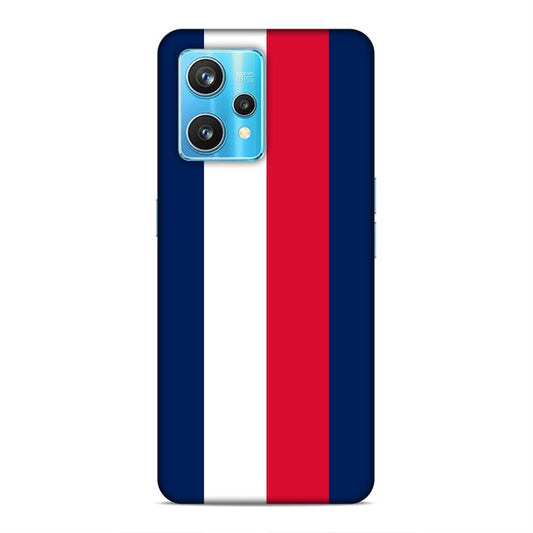 Blue White Red Pattern Hard Back Case For Realme 9 / 9 Pro Plus