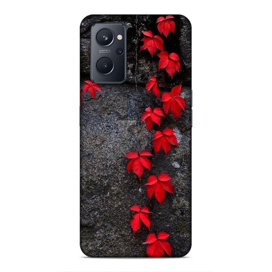 Red Leaf Series Hard Back Case For Oppo A36 / A76 / A96 4G / K10 4G / Realme 9i