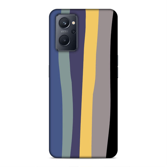 Black Blue Rainbow Hard Back Case For Oppo A36 / A76 / A96 4G / K10 4G / Realme 9i