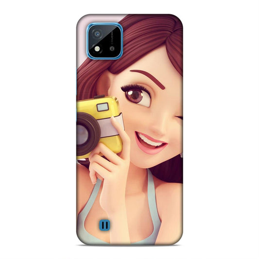 Selfi Click Girl Hard Back Case For Realme C20 / C11 2021