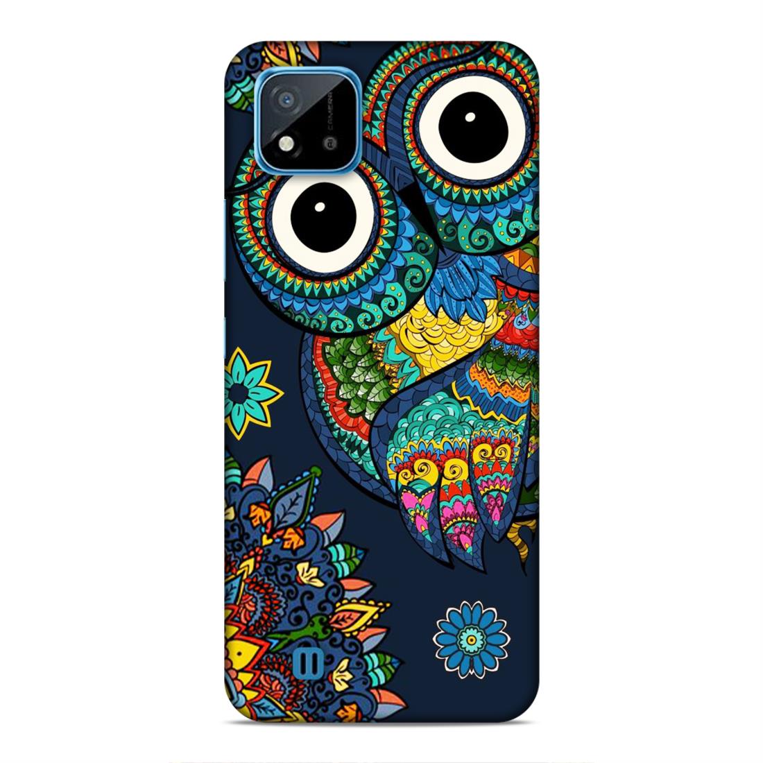 Owl and Mandala Flower Hard Back Case For Realme C20 / C11 2021