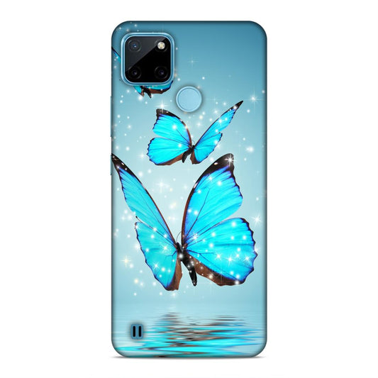 Blue Butterfly Hard Back Case For Realme C21Y / C25Y