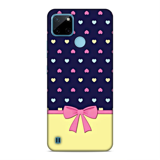 Heart Pattern with Bow Hard Back Case For Realme C21Y / C25Y