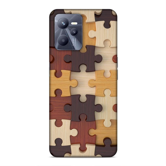 Multi Color Block Puzzle Hard Back Case For Realme C35