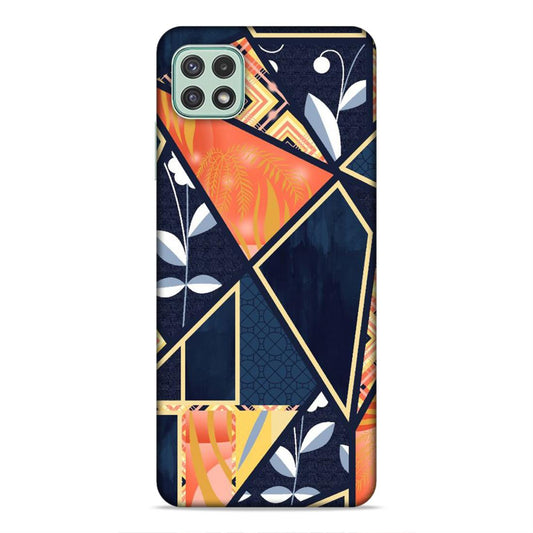 Floral Textile Pattern Hard Back Case For Samsung Galaxy A22 5G / F42 5G