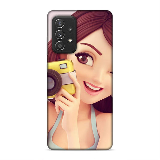 Selfi Click Girl Hard Back Case For Samsung Galaxy A52 / A52s 5G