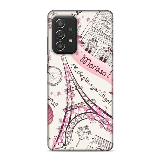 Love Efile Tower Hard Back Case For Samsung Galaxy A52 / A52s 5G