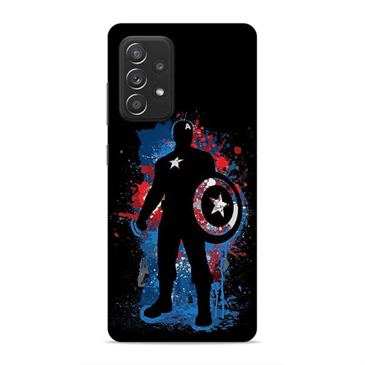 Black Captain America Hard Back Case For Samsung Galaxy A52 / A52s 5G