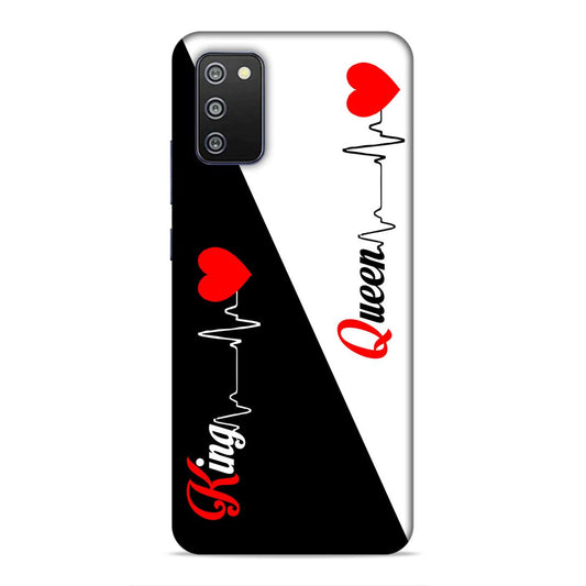 King Queen Love Hard Back Case For Samsung Galaxy A03s / F02s / M02s