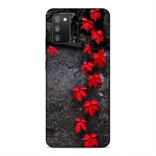 Red Leaf Series Hard Back Case For Samsung Galaxy A03s / F02s / M02s