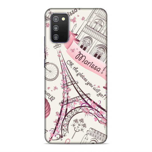Love Efile Tower Hard Back Case For Samsung Galaxy A03s / F02s / M02s