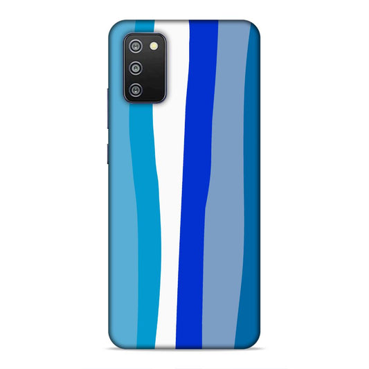 Blue Rainbow Hard Back Case For Samsung Galaxy A03s / F02s / M02s